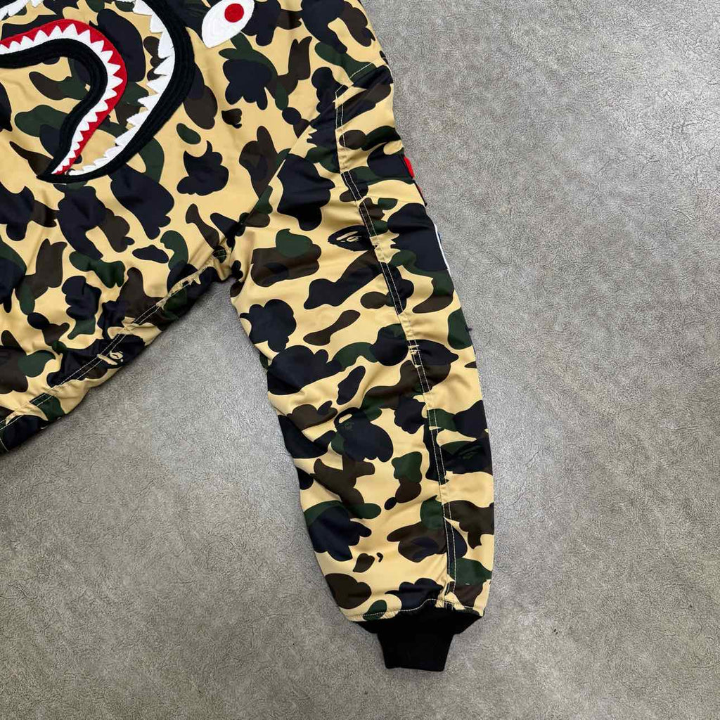 Bape Jacket "1ST CAMO SHARK" Yellow New Size XL