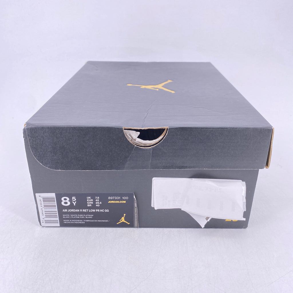 Air Jordan (GS) 11 Retro Low "Heiress Pure Platinum" 2017 Used Size 8.5Y