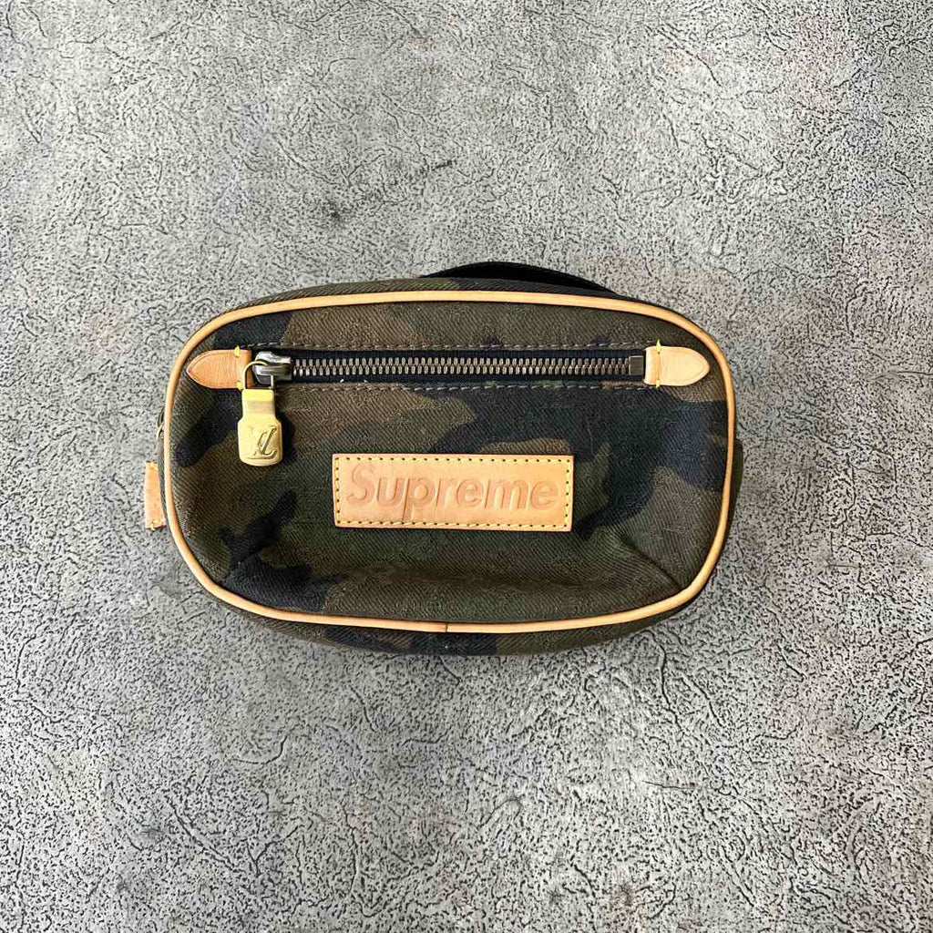 Louis Vuitton Waist Bag "SUPREME BUMBAG" Used Brown