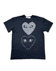 Comme Des Garcon Play T-Shirt "DOUBLE HEART" Black Used Size 2XL