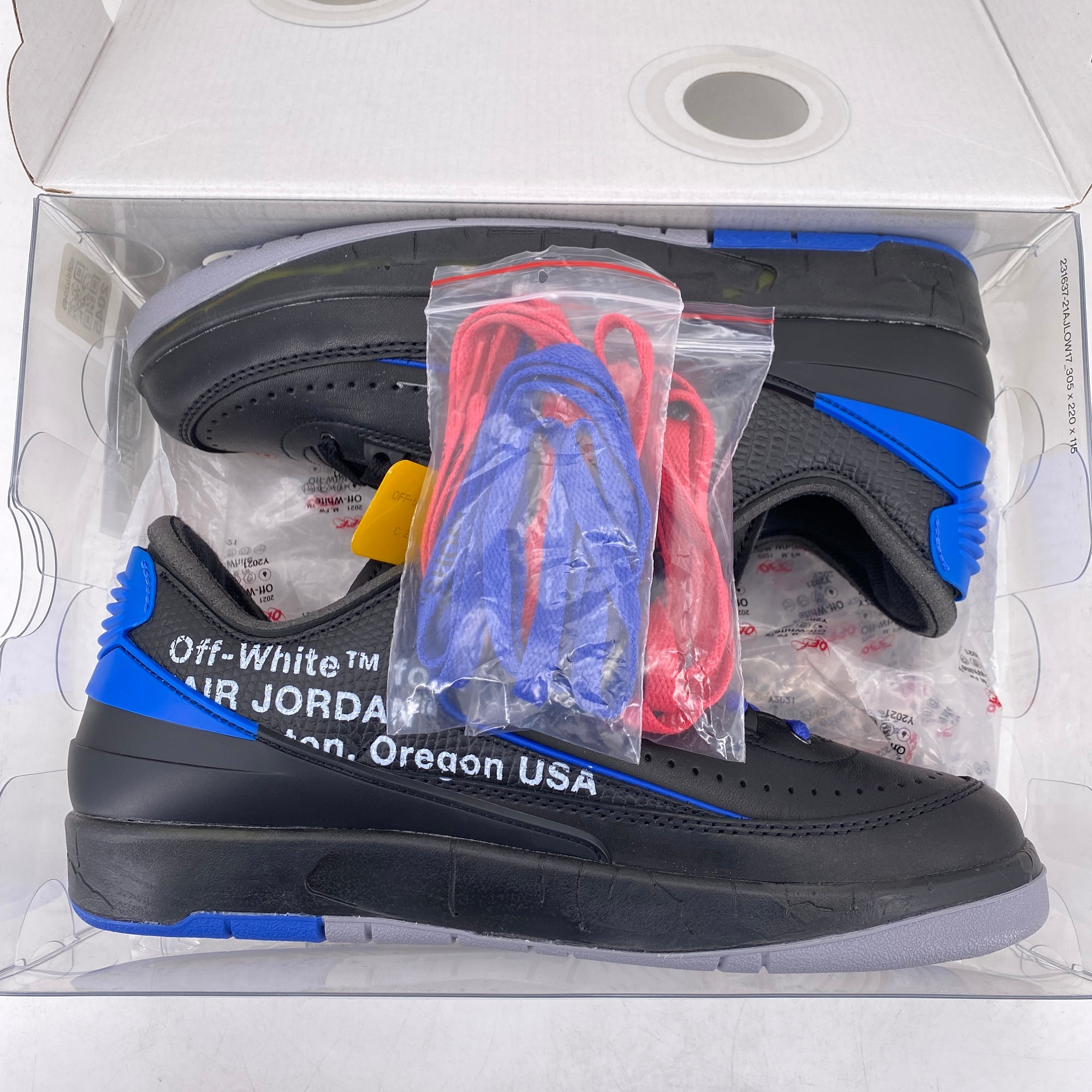Air Jordan 2 Retro &quot;Ow Black&quot; 2021 New Size 8.5