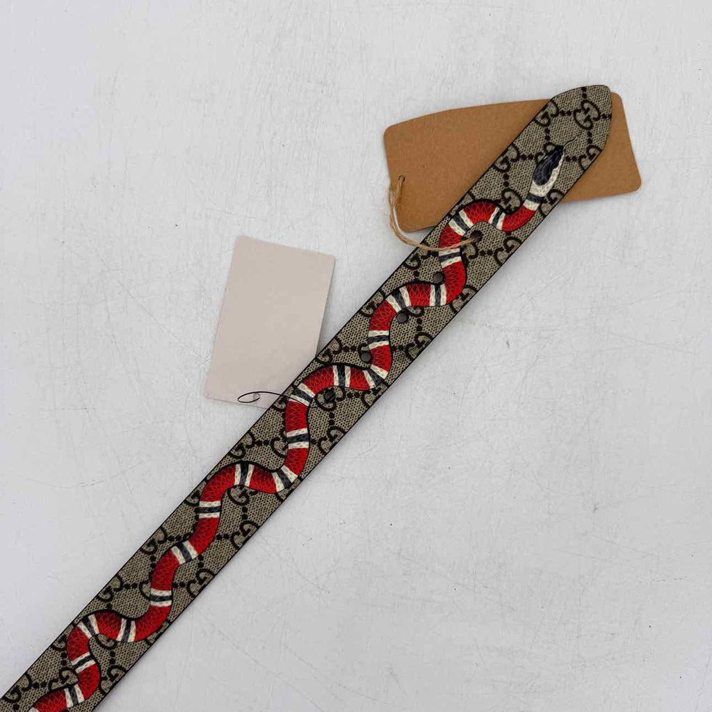 Gucci Belt "SNAKE" New Beige Size 85