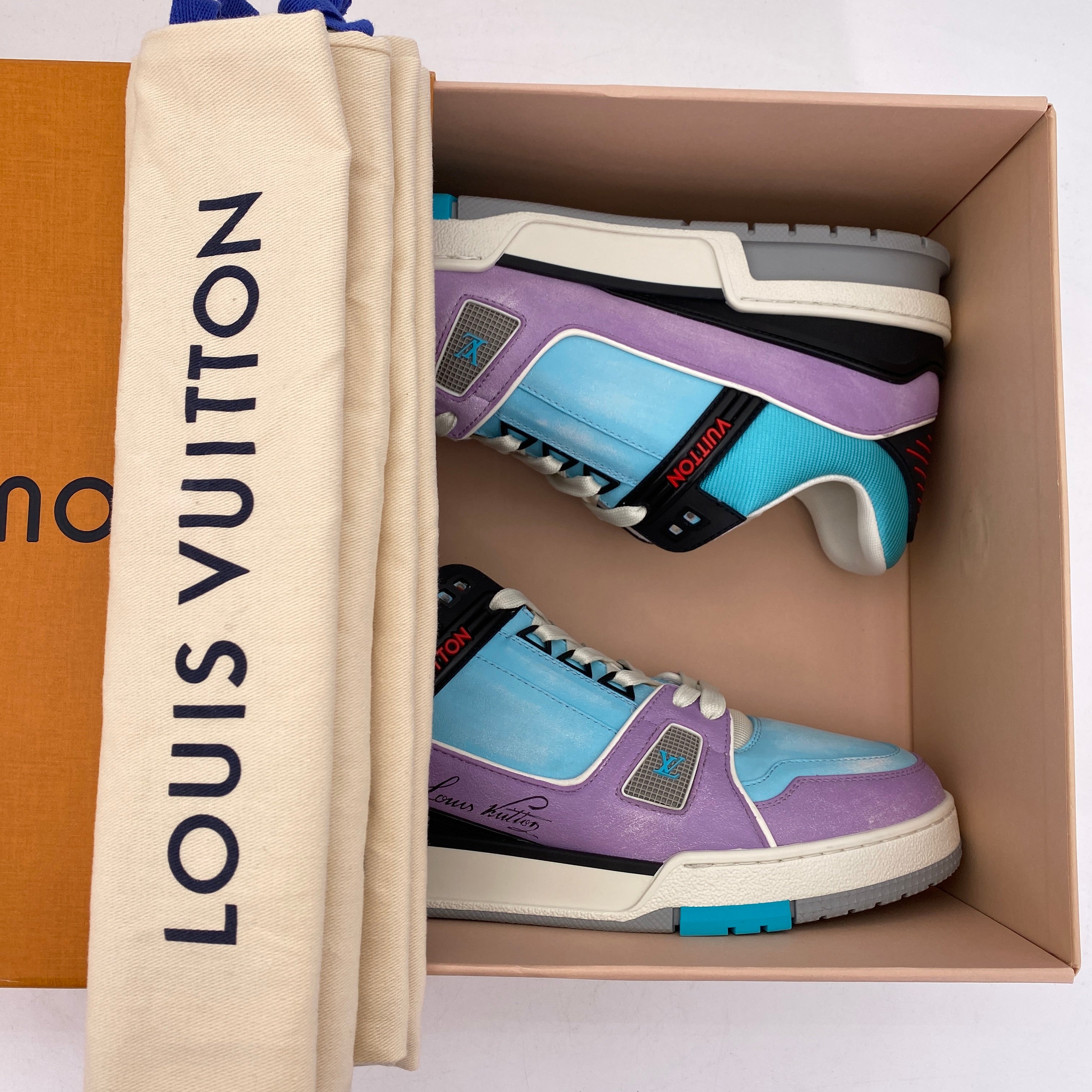 Louis Vuitton Trainer &quot;Purple Blue&quot;  Used Size 8LV