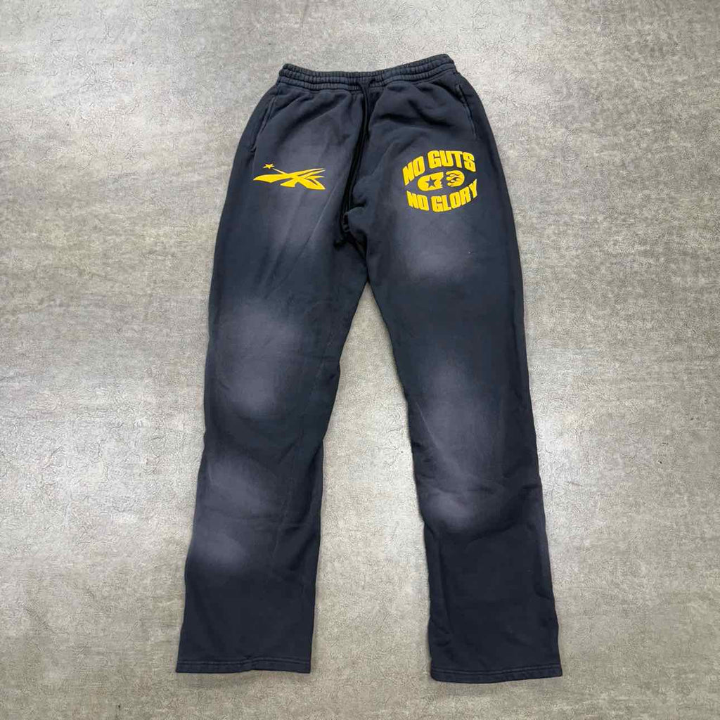 Hellstar Sweatpants "NO GUTS NO GLORY" Black New Size M