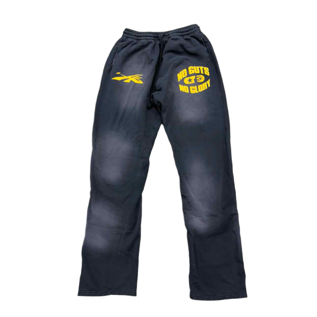 Hellstar Sweatpants "NO GUTS NO GLORY" Black New Size M