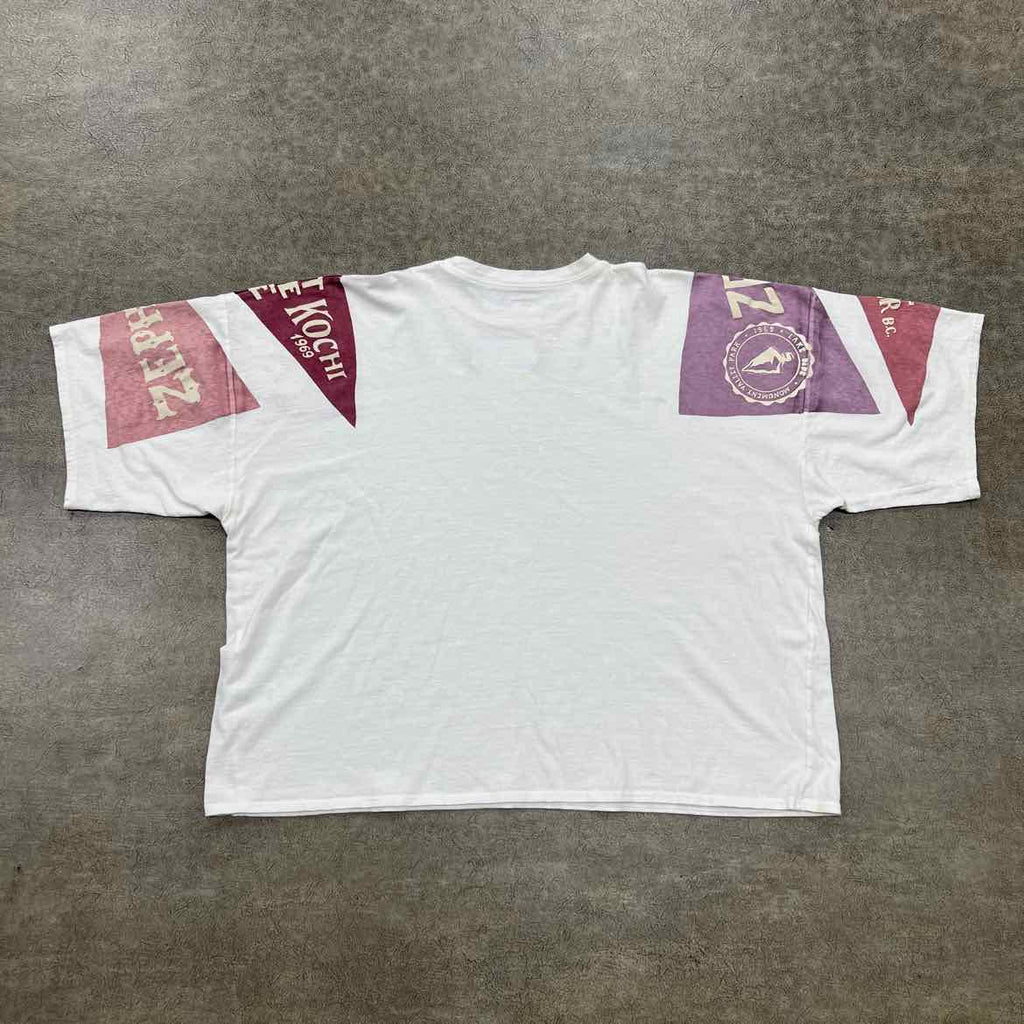 Kapital T-Shirt "PENNANT KOCHI & ZEPHYROS" White Used Size 3
