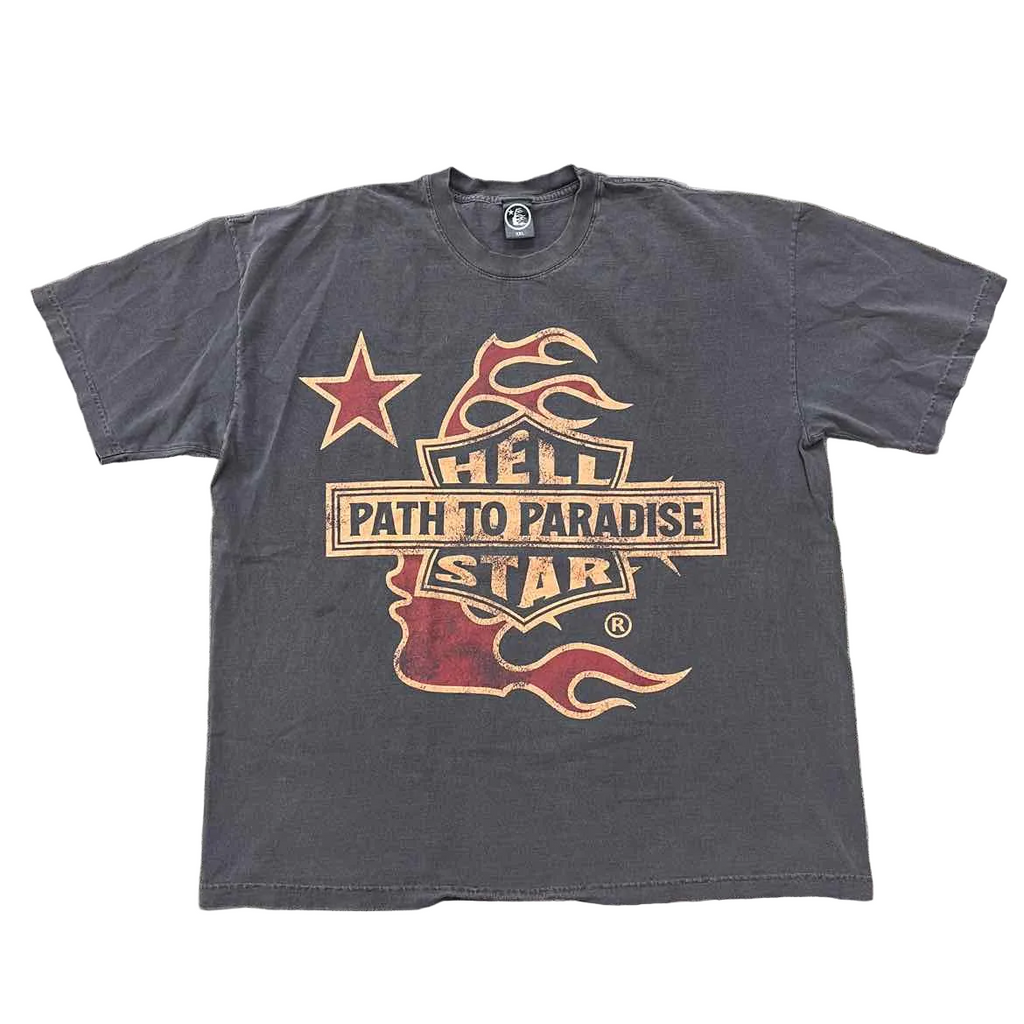 Hellstar T-Shirt "PATH TO PARADISE" Green Used Size 2XL