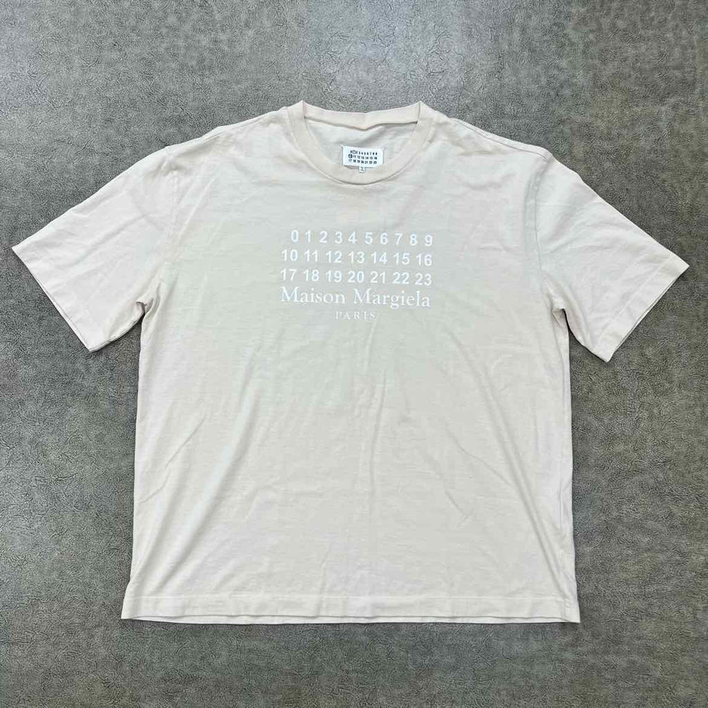 Maison Margiela T-Shirt "LOGO" Cream Used Size M