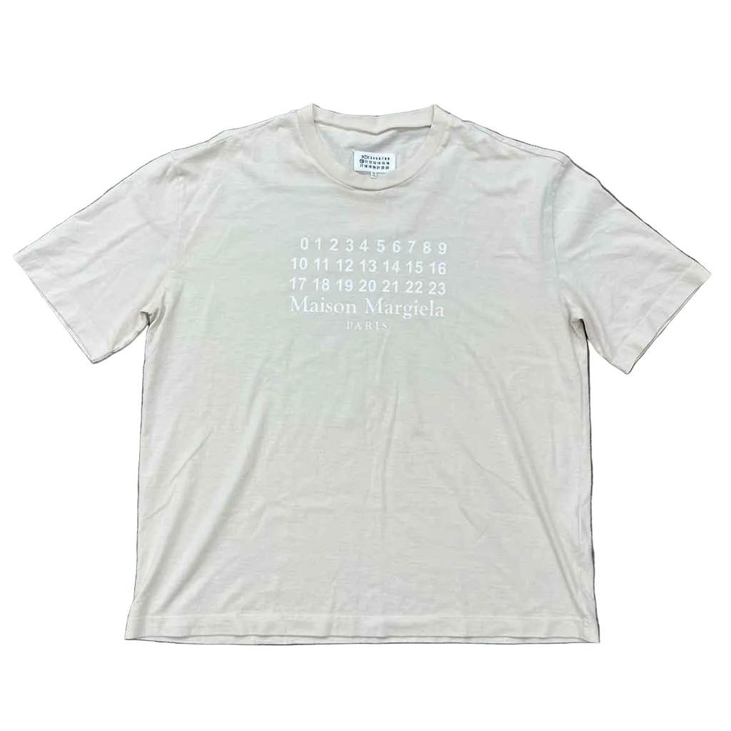 Maison Margiela T-Shirt "LOGO" Cream Used Size M