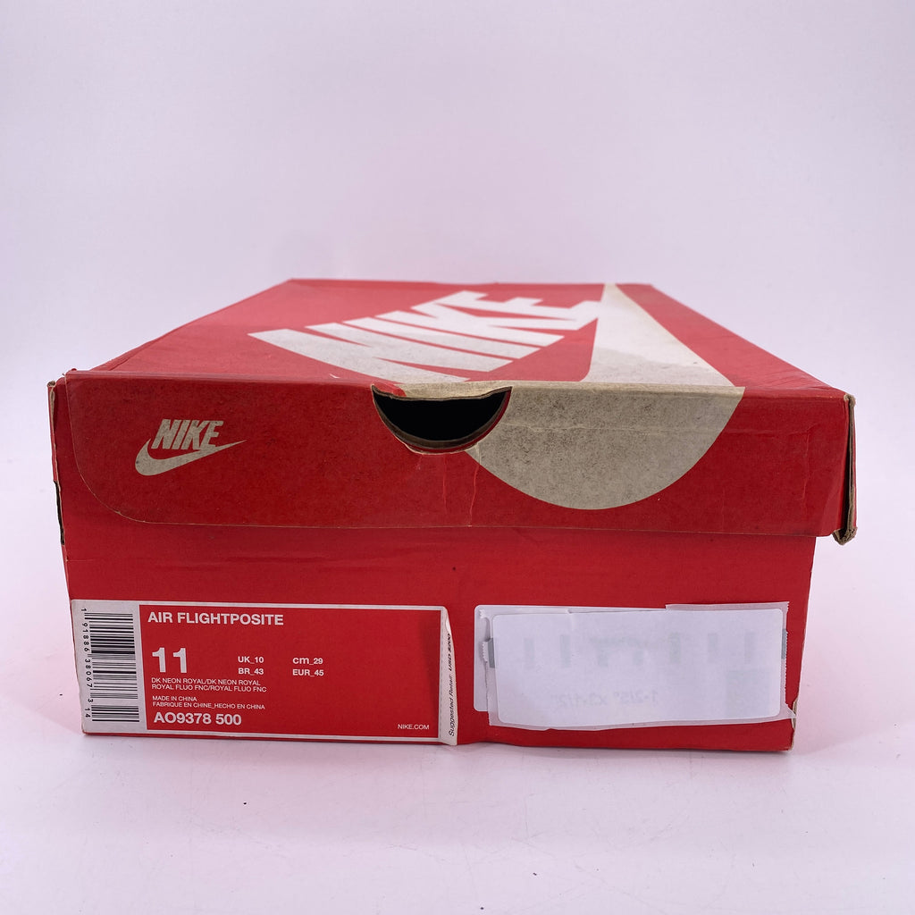 Nike Air Flightposite "Dark Neon Royal" 2018 Used Size 11