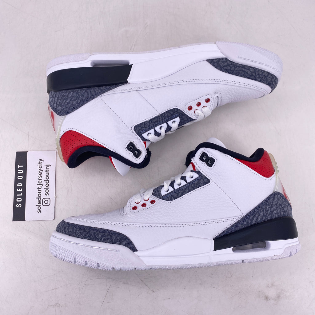 Air Jordan 3 Retro "Fire Red Denim" 2020 New Size 8