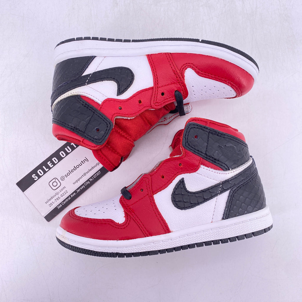 Air Jordan (TD) 1 Retro High OG "Satin Snake" 2020 New Size 10c