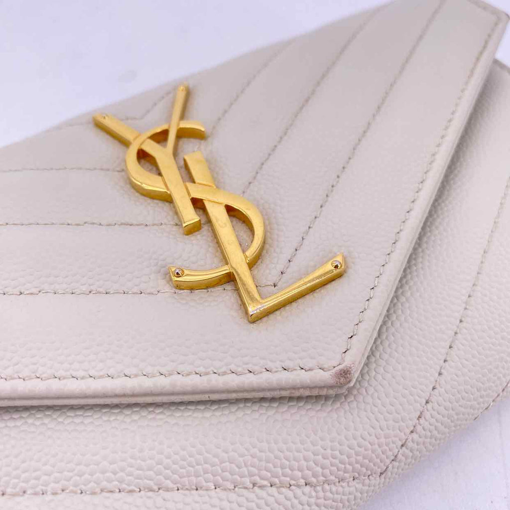 YSL Wallet Used Cream