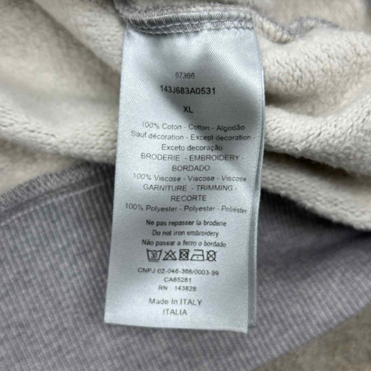 Dior Hoodie &quot;POKER&quot; Grey Used Size XL