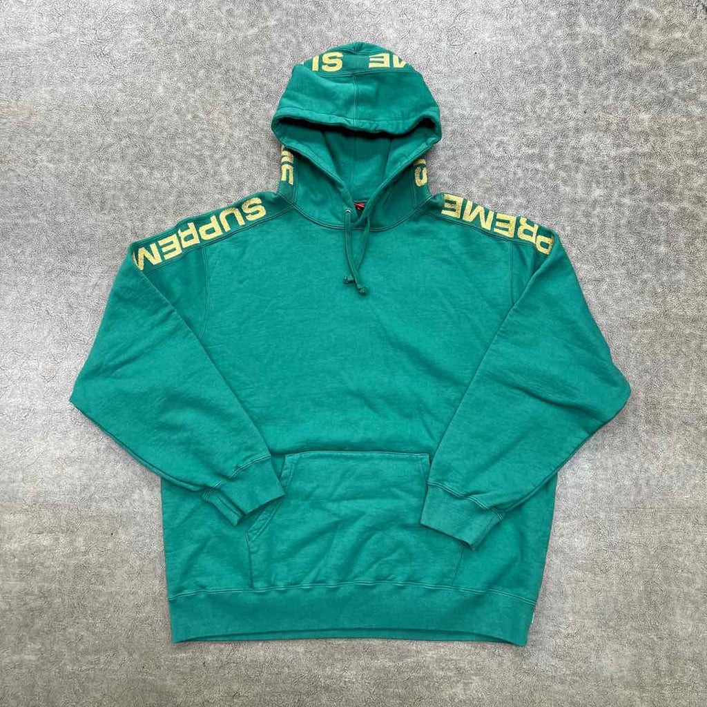 Supreme Hoodie "METALLIC RIB" Green New Size XL