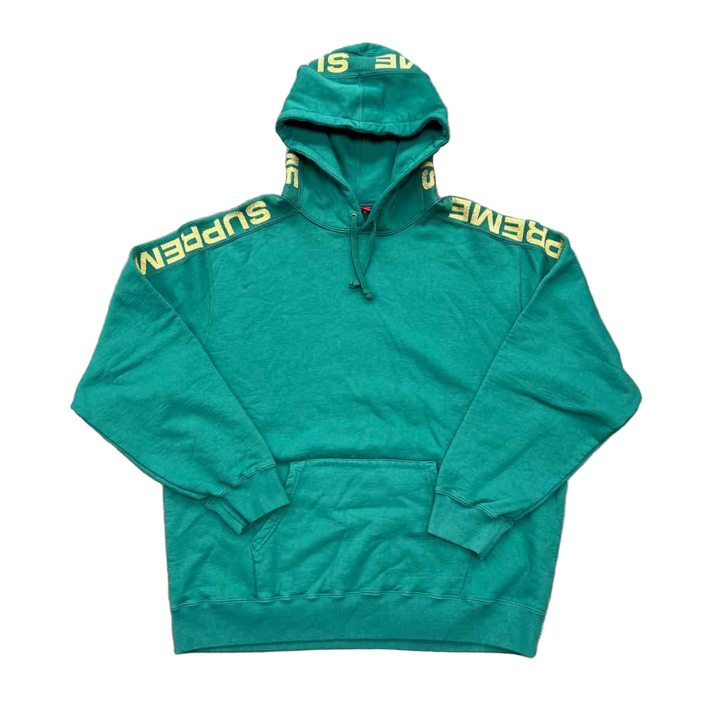 Supreme Hoodie "METALLIC RIB" Green New Size XL