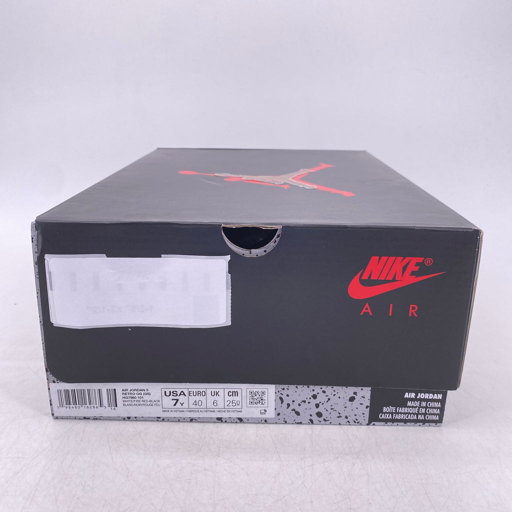 Air Jordan (GS) 5 Retro "Fire Red Black Tongue" 2025 New Size 7Y