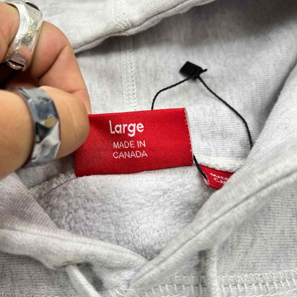 Supreme Hoodie "APPLE" Ash Used Size L
