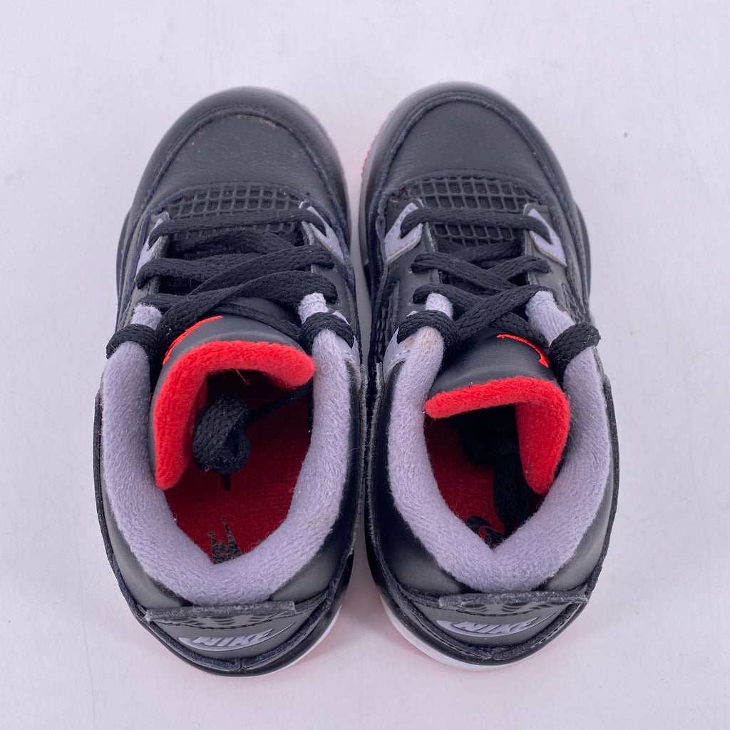 Air Jordan (TD) 4 Retro "Bred" 2024 Used Size 10c