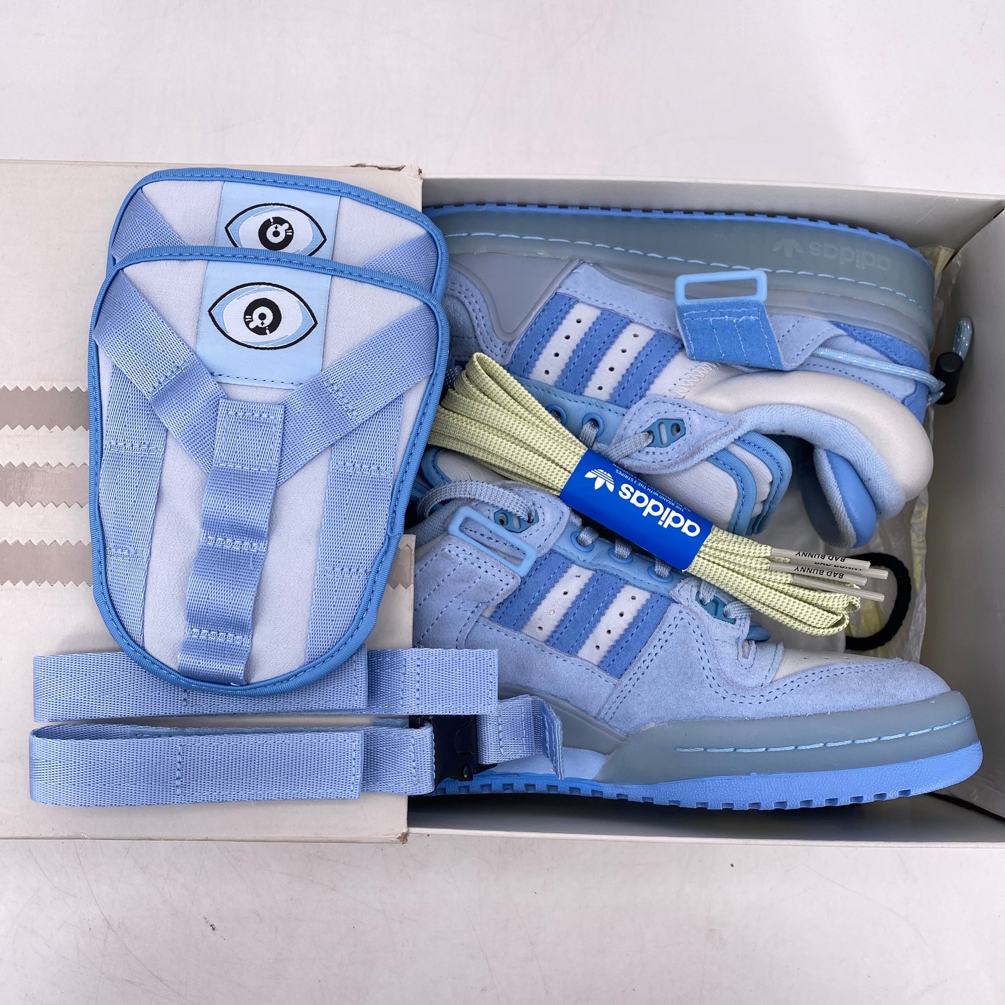 Adidas Bad Bunny Forum (J) &quot;Blue Tint&quot; 2022 Used Size 5.5