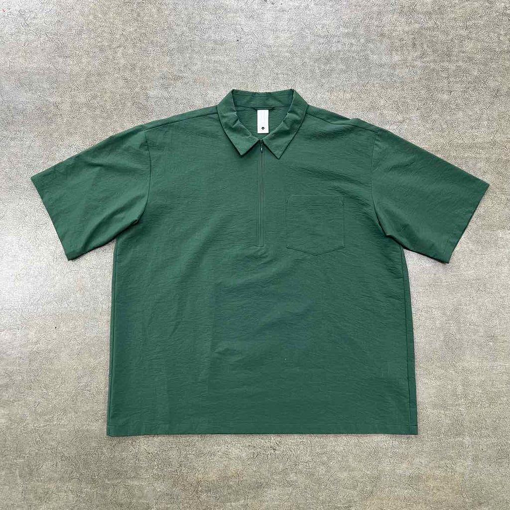 Descente Polo "ZIP" Green Used Size XL