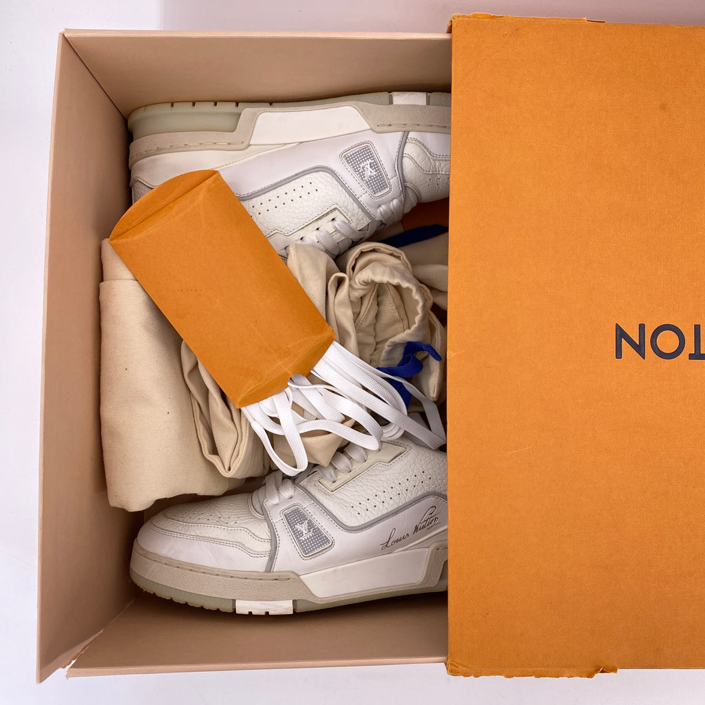 Louis Vuitton Trainer "White Grey" 2021 Used Size 7.5LV