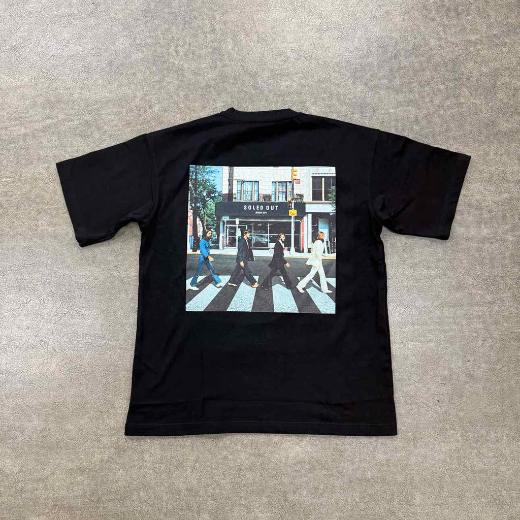 Soled Out T-Shirt "BEATLES" Black New Size M