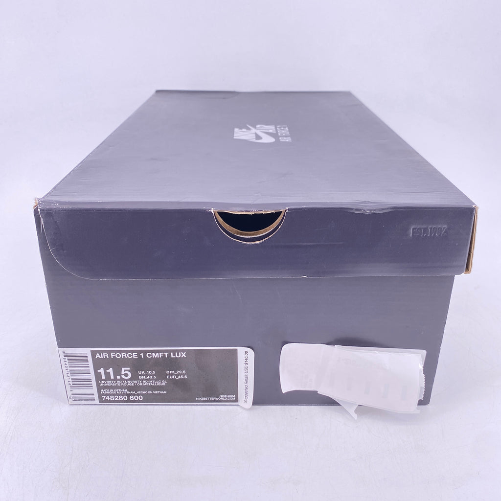 Nike Air Force 1 CMFT Lux "University Red" 2015 Used Size 11.5
