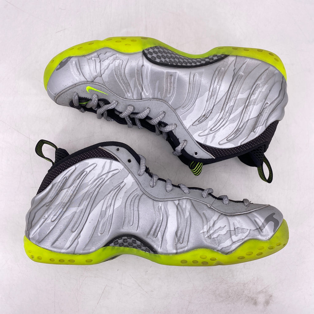 Nike Air Foamposite One "Silver Volt Camo" 2014 Used Size 9.5