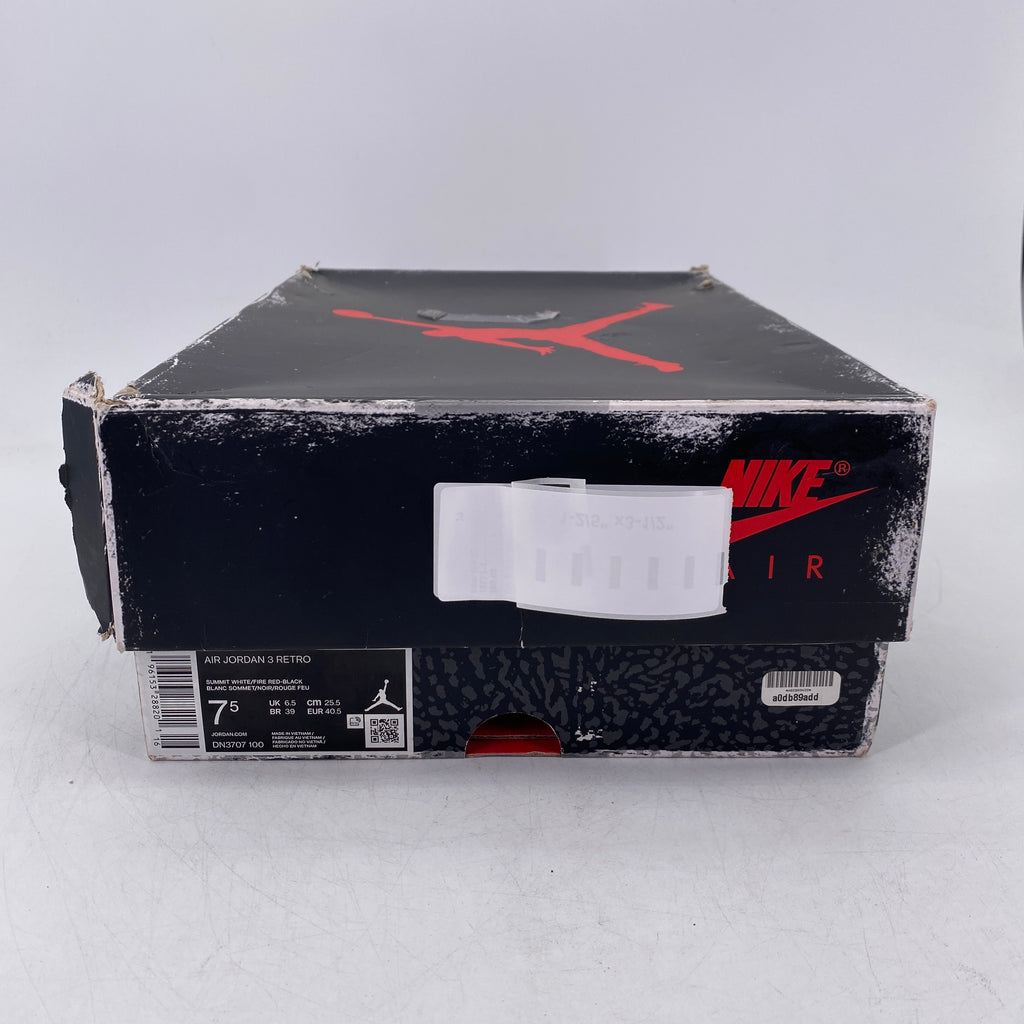 Air Jordan 3 Retro "White Cement Reimagined" 2023 Used Size 7.5