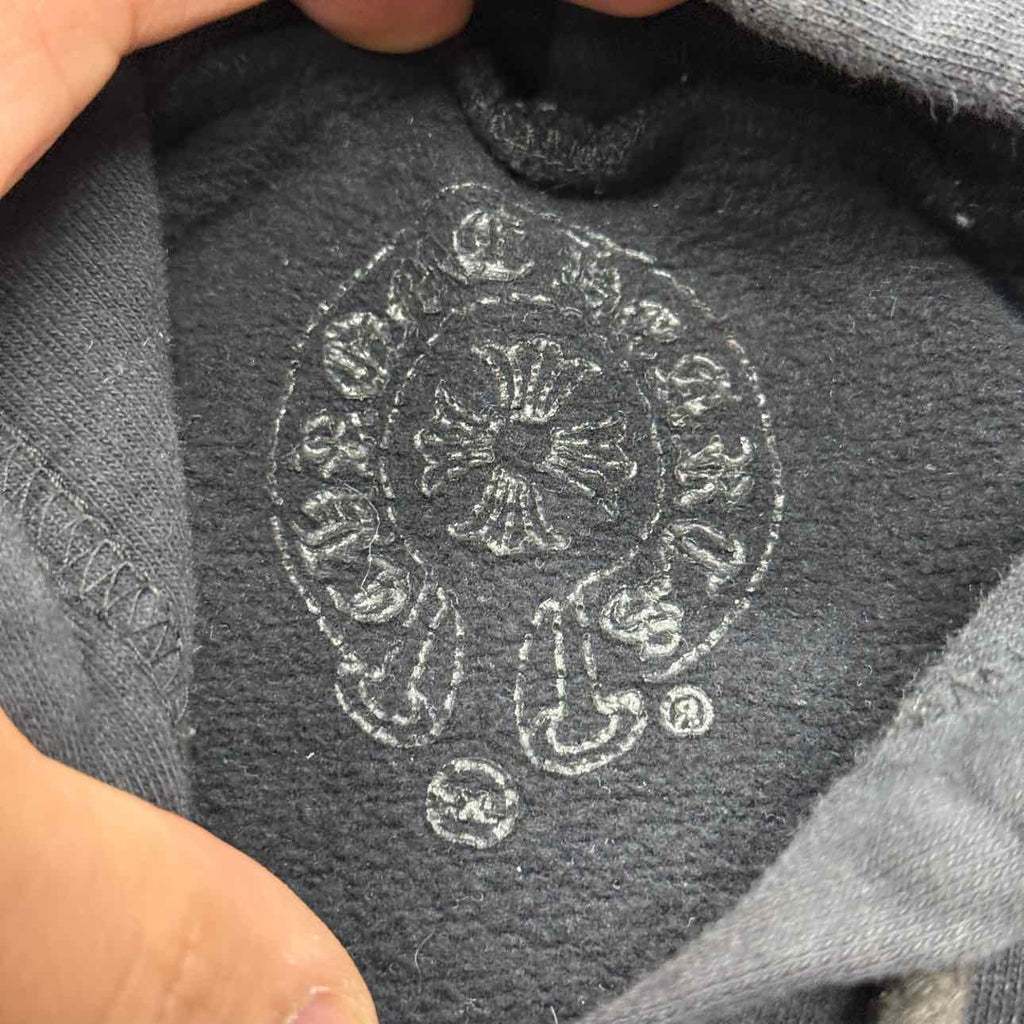 Chrome Hearts Zip Up "VERTICAL LOGO" Black Used Size 2XL