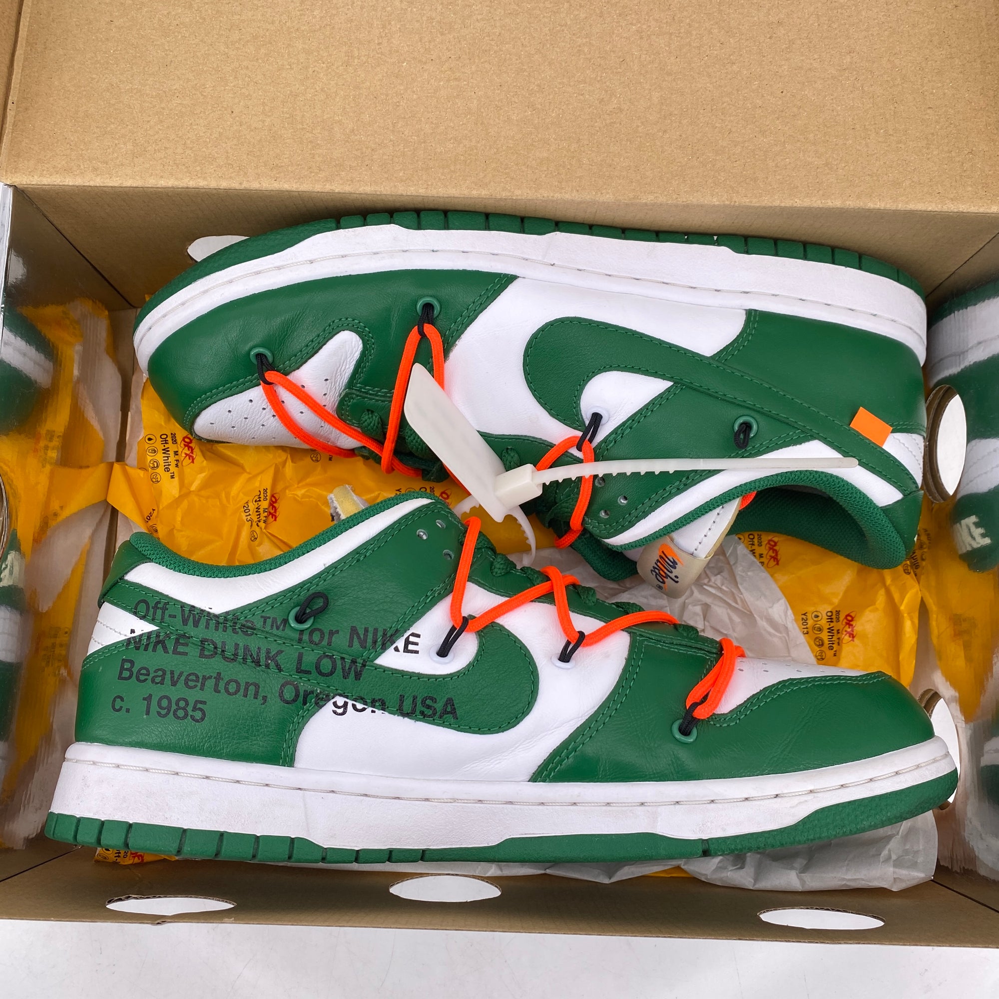 Nike Dunk Low / OW &quot;Ow Pine Green&quot; 2019 Used Size 10.5