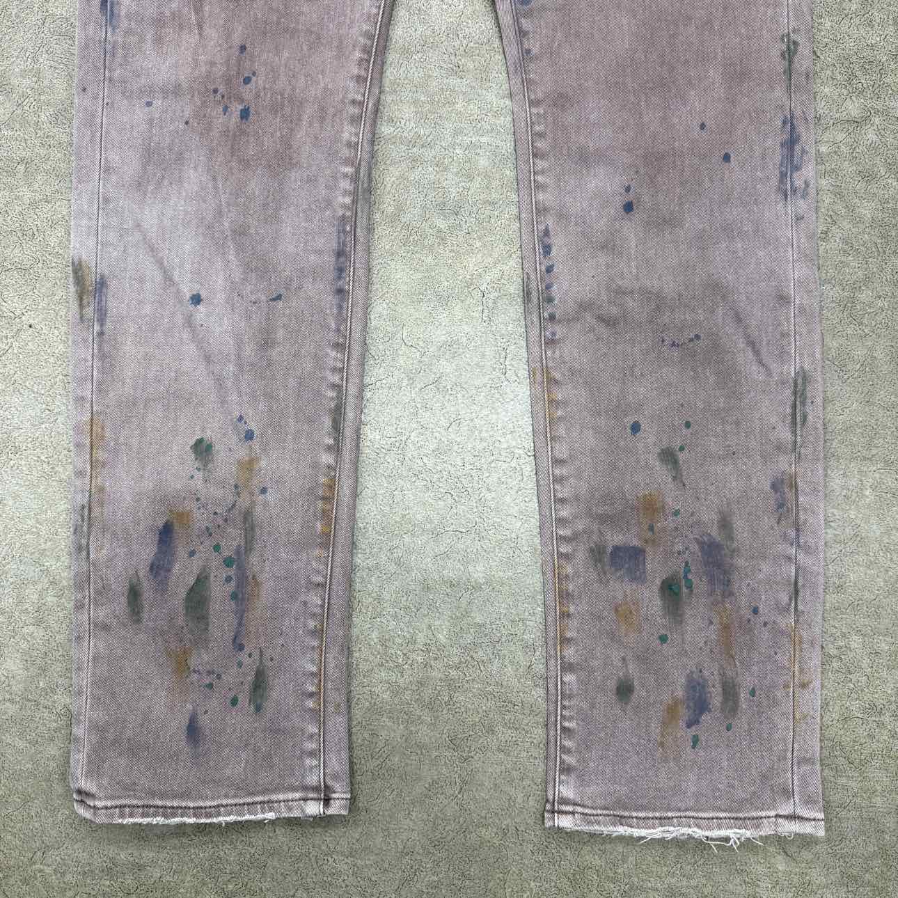 Purple Jeans &quot;PAINT SPLATTER&quot; Grey Used Size 38