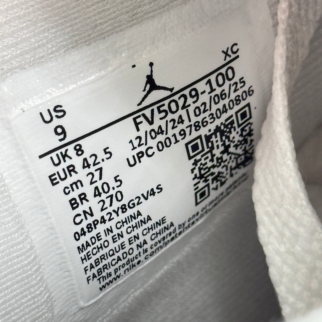 Air Jordan 4 Retro "White Cement" 2025 New Size 9