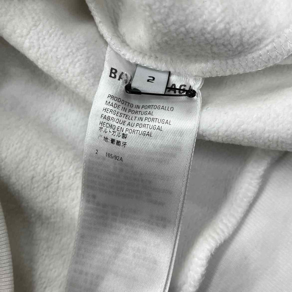 Balenciaga Hoodie "PARIS" White Used Size 2