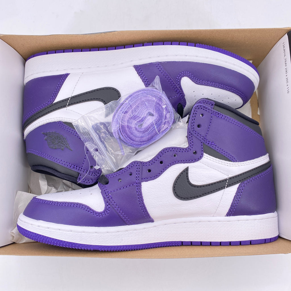 Air Jordan (GS) 1 Retro High "Court Purple 2.0" 2020 New Size 7Y