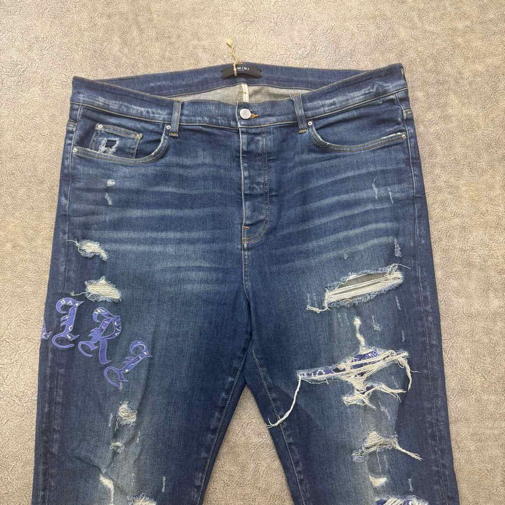 Amiri Jeans "OLD ENGLISH" Blue Used Size 40