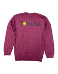 Soled Out Crewneck Sweater "EXPENSIVE" Maroon New Size S