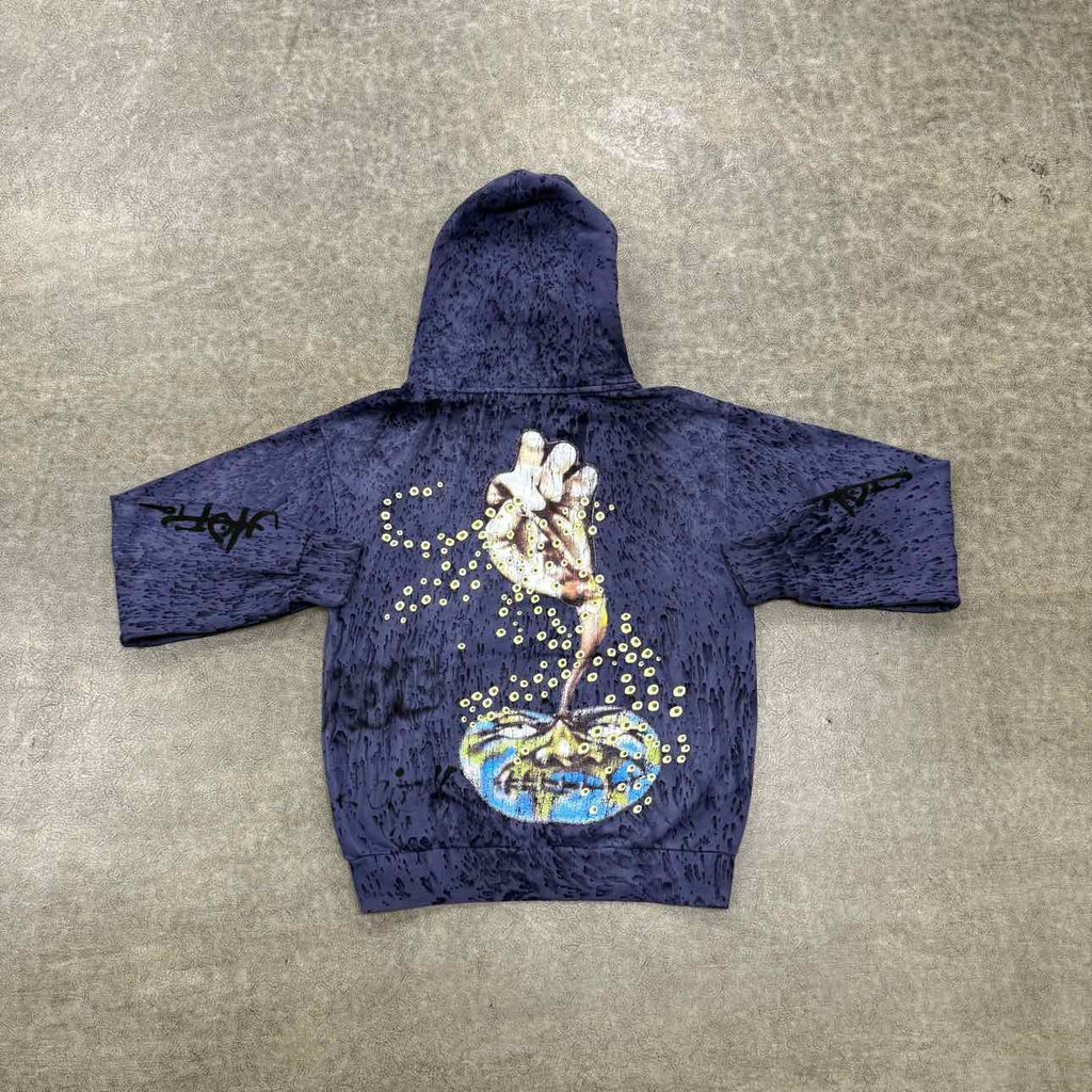 Travis Scott Hoodie "METLIFE" Blue Used Size M