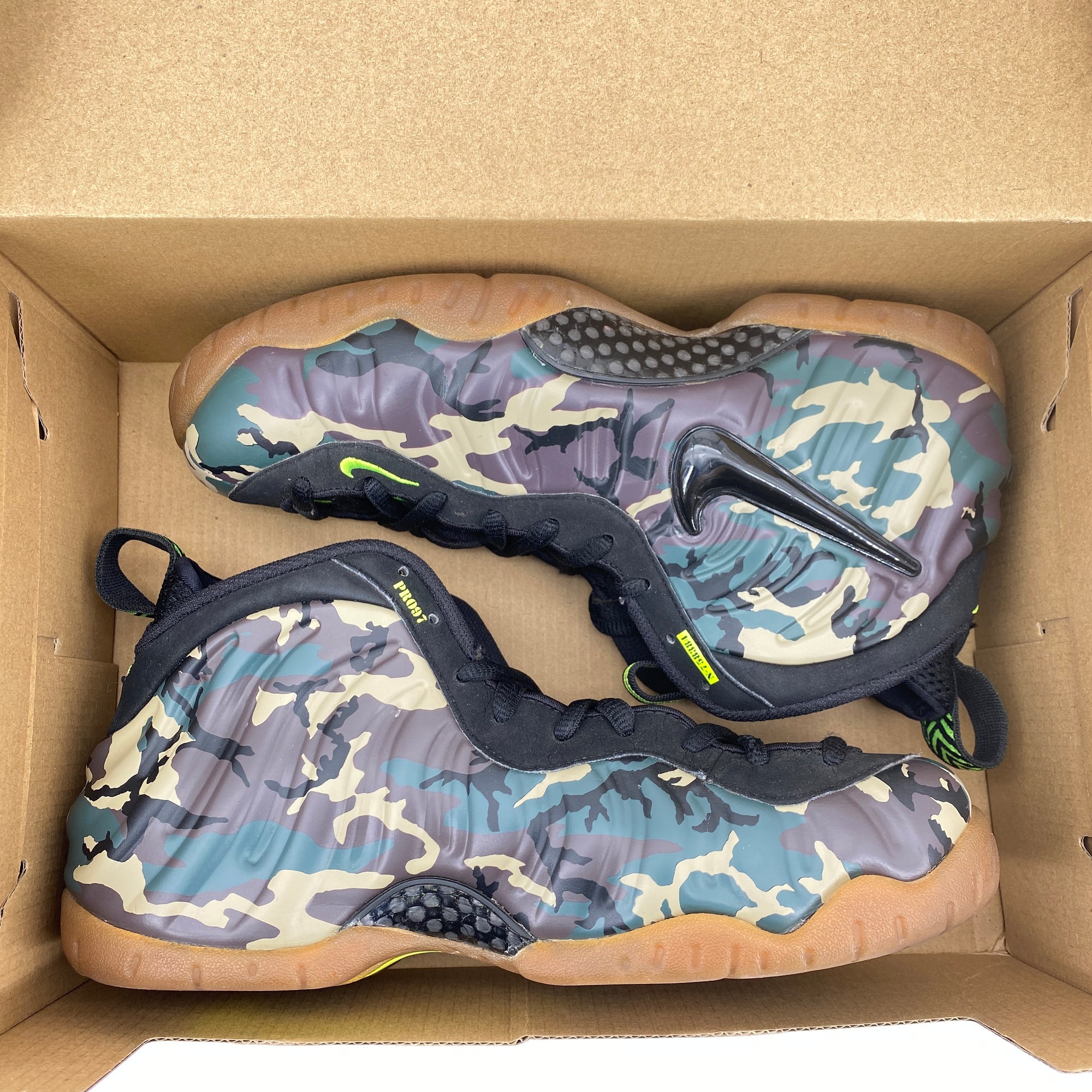 Nike Air Foamposite Pro &quot;Army Camo&quot; 2013 Used Size 8