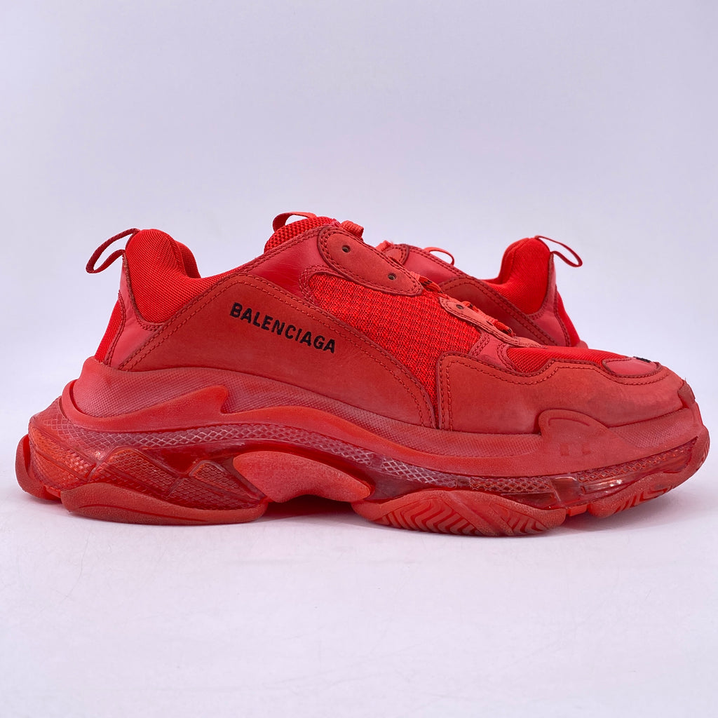 Balenciaga Triple S "Triple Red"  Used Size 11