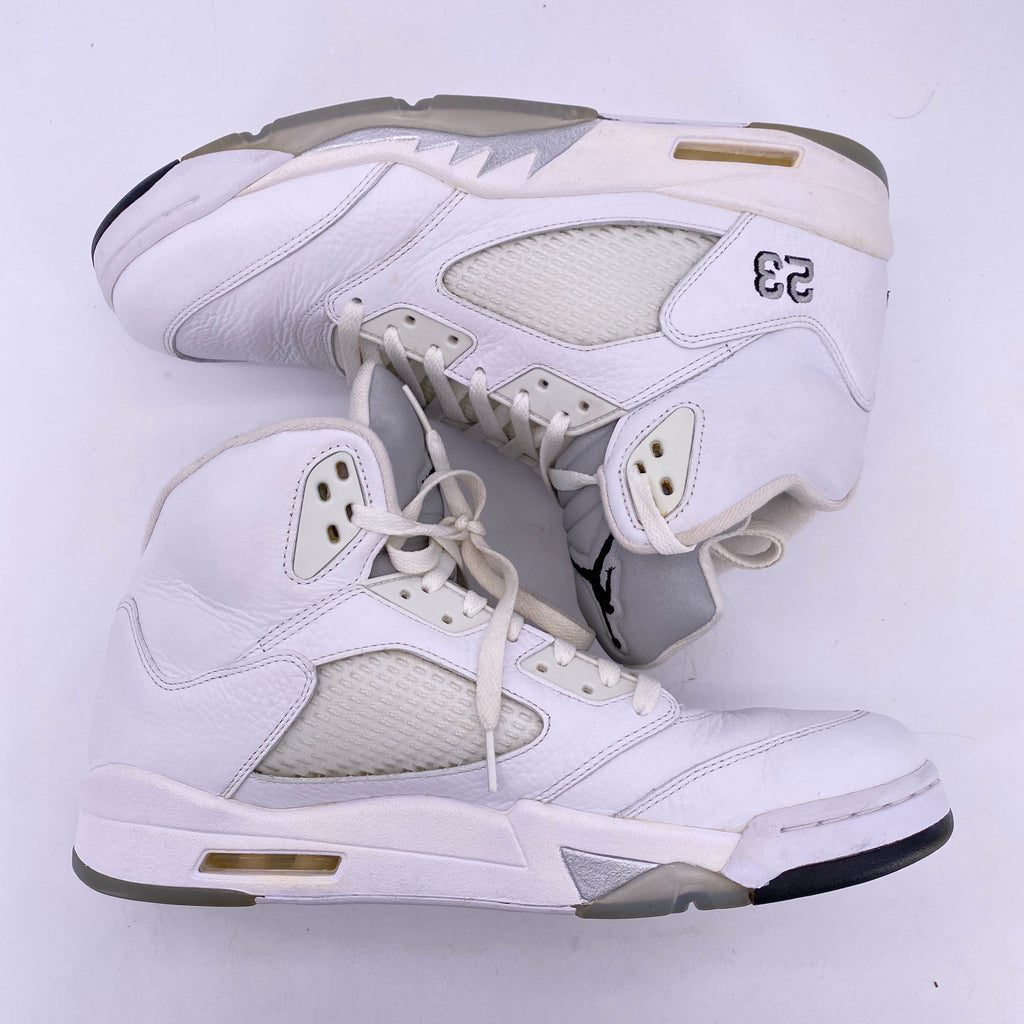 Air Jordan 5 Retro "Metallic White" 2015 Used Size 12.5
