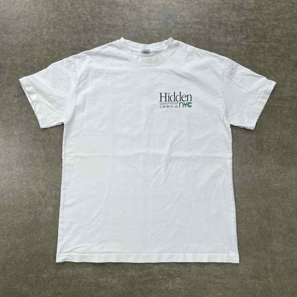 Hidden NY T-Shirt "LOGO" White Used Size L