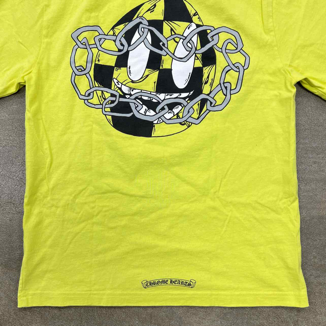 Chrome Hearts T-Shirt &quot;MATTY BOY LINK&quot; Neon Used Size M