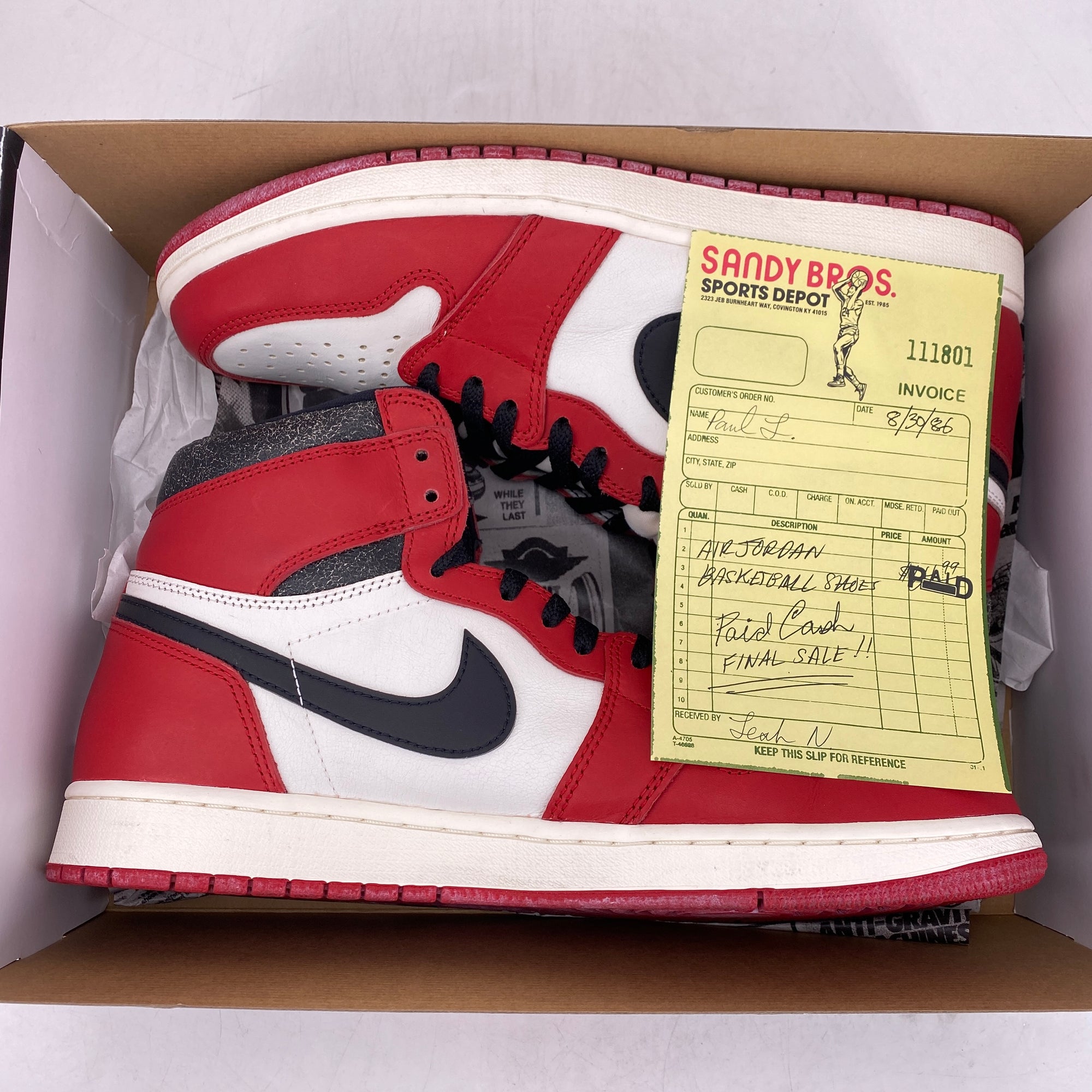Air Jordan 1 Retro High OG &quot;Lost And Found&quot; 2021 Used Size 12