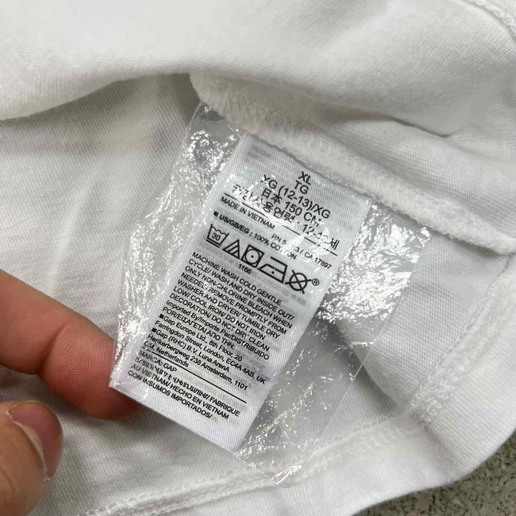 GAP T-Shirt "GAP X PALACE" White New Size XL (KIDS)