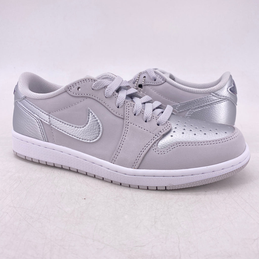 Air Jordan 1 Retro Low "Metallic Silver" 2024 New Size 8