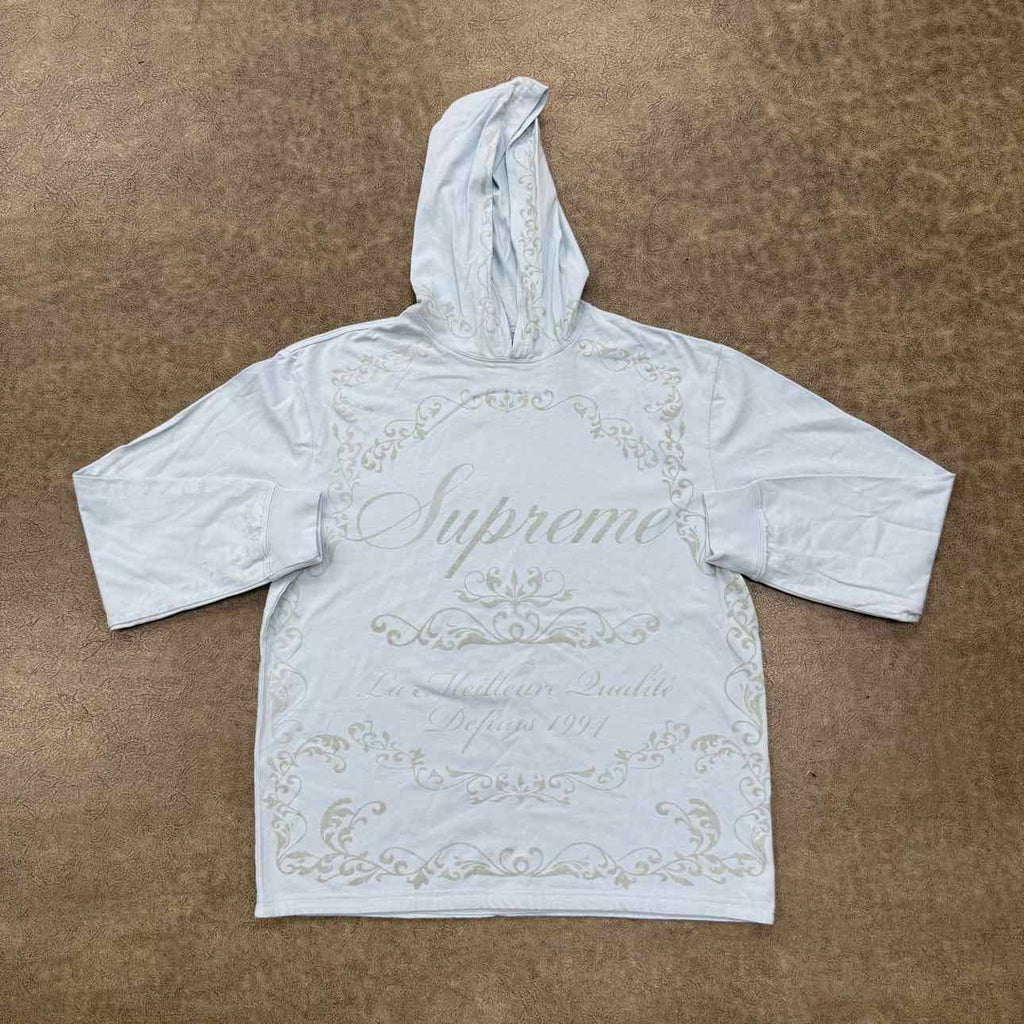 Supreme Long Sleeve "CELEBRE HOODED" Blue New Size S