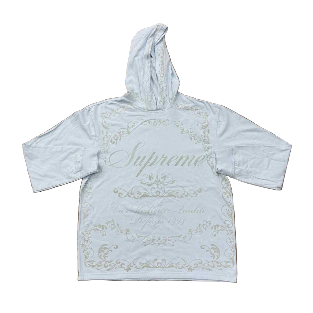 Supreme Long Sleeve "CELEBRE HOODED" Blue New Size S