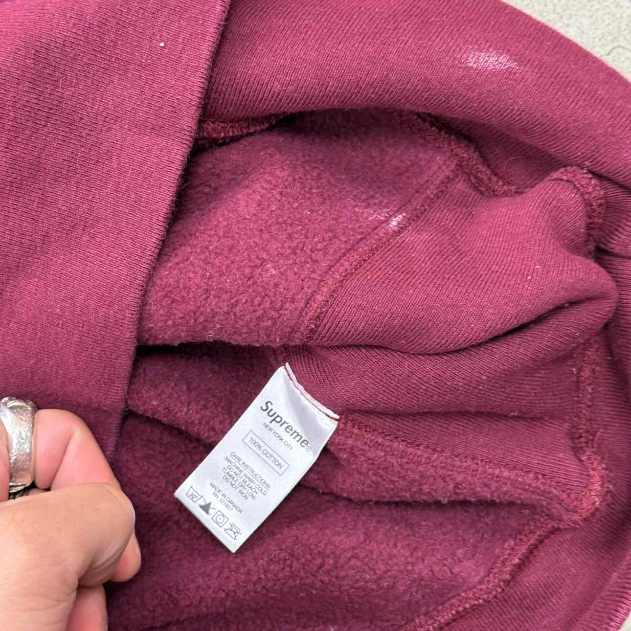 Supreme Crewneck Sweater &quot;BRUSH SCRIPT&quot; Maroon Used Size L